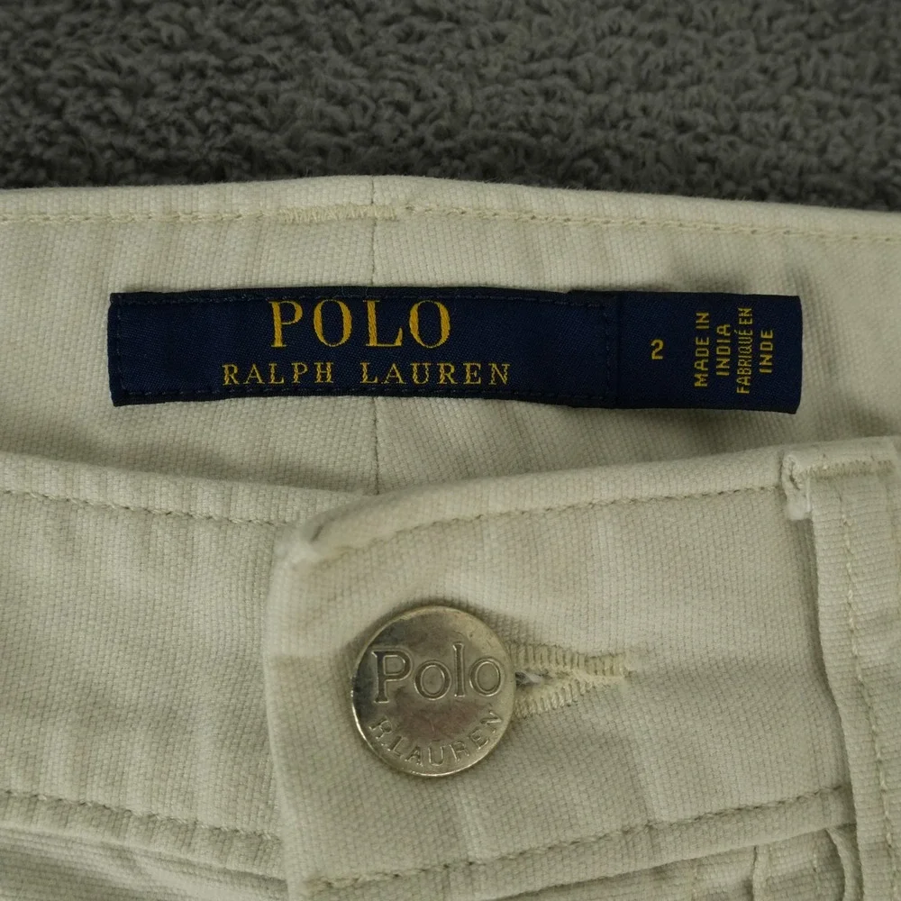 Polo Ralph Lauren Carpenter Pants Womens 2 Off-White Double Knee Utility